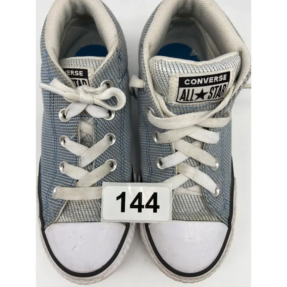 Converse Chuck‎ Taylor Youth Sz 1 All Star High Top Sneakers Unisex Gray/White